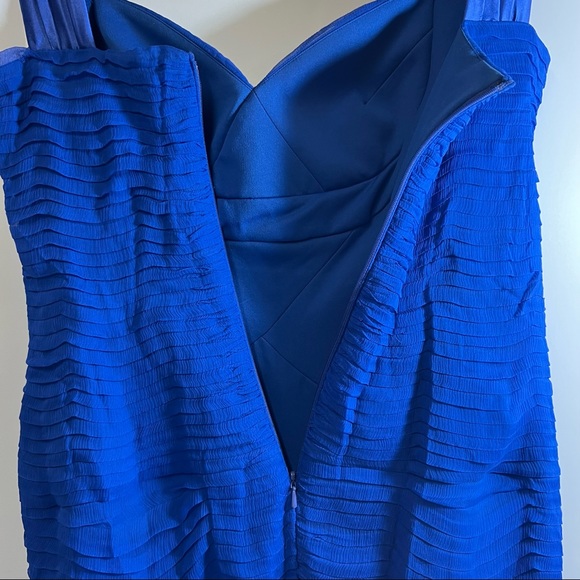 Tadashi Collection Royal Blue Silk Cocktail Dress SZ 12 - Picture 7 of 14